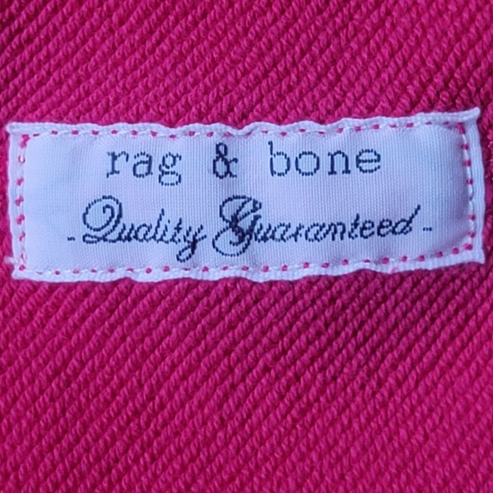rag and bone Bright Rose Script Logo Cropped Pullover. Size S/P - Picture 6 of 6